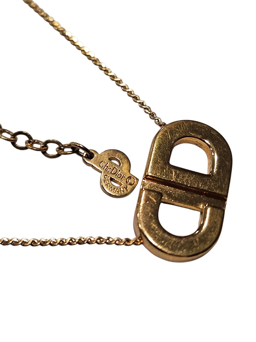 Vintage Dior Necklace Gold Tone 'CD' Logo Choker Christian Dior Germany - Picture 8 of 16